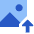 Upload Upscale Image Icon from Sharp Flat Set