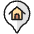 Style One Pin Home Icon from Ultimate Colors Set