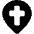 Style Three Pin Church Cross Icon from Ultimate Bold Set | Free Download as SVG Vector and Transparent PNG | Streamline icons