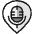 Style Three Pin Microphone Icon from Ultimate Colors Set