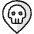 Style Three Pin Skull Icon from Ultimate Colors Set | Free Download as SVG Vector and Transparent PNG | Streamline icons