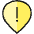 Style Three Pin Warning Icon from Ultimate Colors Set