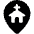 Style Two Pin Church Icon from Ultimate Bold Set