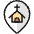 Style Two Pin Church Icon from Ultimate Colors Set