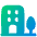 Building Real Estate Icon from Plump Gradient Set