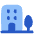 Building Real Estate Icon from Plump Flat Set