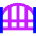Closed Gate Icon from Sharp Neon Set