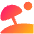 Holiday Vacation Beach Umbrella Icon from Plump Gradient Set