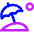 Holiday Vacation Beach Umbrella Icon from Core Neon Set