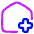 House Add Home Icon from Plump Neon Set