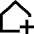 House Add Home Icon from Sharp Line Set