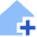House Add Home Icon from Sharp Flat Set