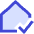 House Confirm Check Home Icon from Sharp Duo Set