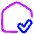 House Confirm Check Home Icon from Plump Neon Set