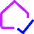 House Confirm Check Home Icon from Core Neon Set