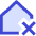 House Delete Home Icon from Sharp Duo Set