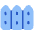 House Fence Icon from Plump Flat Set