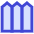 House Fence Icon from Sharp Duo Set