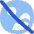 No Environments Slash Circle Icon from Flex Flat Set