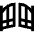Open Gate Icon from Sharp Line Set