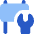 Sign Posts Wrench Maintenance Icon from Core Flat Set
