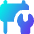 Sign Posts Wrench Maintenance Icon from Core Gradient Set