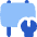Sign Posts Wrench Maintenance Icon from Flex Flat Set
