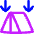 Tent Heigh Arrows Down Icon from Flex Neon Set