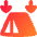 Tent Heigh Arrows Down Icon from Flex Gradient Set
