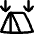 Tent Heigh Arrows Down Icon from Flex Line Set