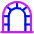 Tunnel Arc Gate Icon from Plump Neon Set