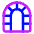 Tunnel Arc Gate Icon from Core Neon Set