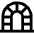 Tunnel Arc Gate Icon from Sharp Line Set