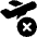 Flight Airplane Declined Xmark Circle Icon from Ultimate Bold Set