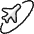 Plane Trip Round Icon from Ultimate Colors Set