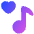 Favorite Heart Playlist Icon from Plump Gradient Set