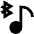 Media Bluetooth On Icon from Sharp Solid Set
