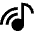 Music Cast Icon from Sharp Solid Set