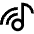 Music Cast Icon from Sharp Line Set
