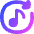Music Playlist Refresh Sync Icon from Flex Gradient Set