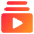 Video Playlist Subscription Icon from Core Gradient Set