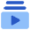 Video Playlist Subscription Icon from Core Flat Set