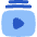 Video Playlist Subscription Icon from Flex Flat Set