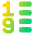 List 1 To 9 Icon from Plump Gradient Set