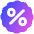 Discount Percent Badge Icon from Plump Gradient Set