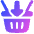 Shopping Basket Add Icon from Plump Gradient Set