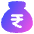 Bag Rupee Icon from Plump Gradient Set