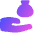 Bag Share Icon from Plump Gradient Set