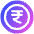 Rupee Circle Icon from Plump Gradient Set