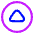 Tailless Triangle Arrow Up Circle Icon from Plump Neon Set